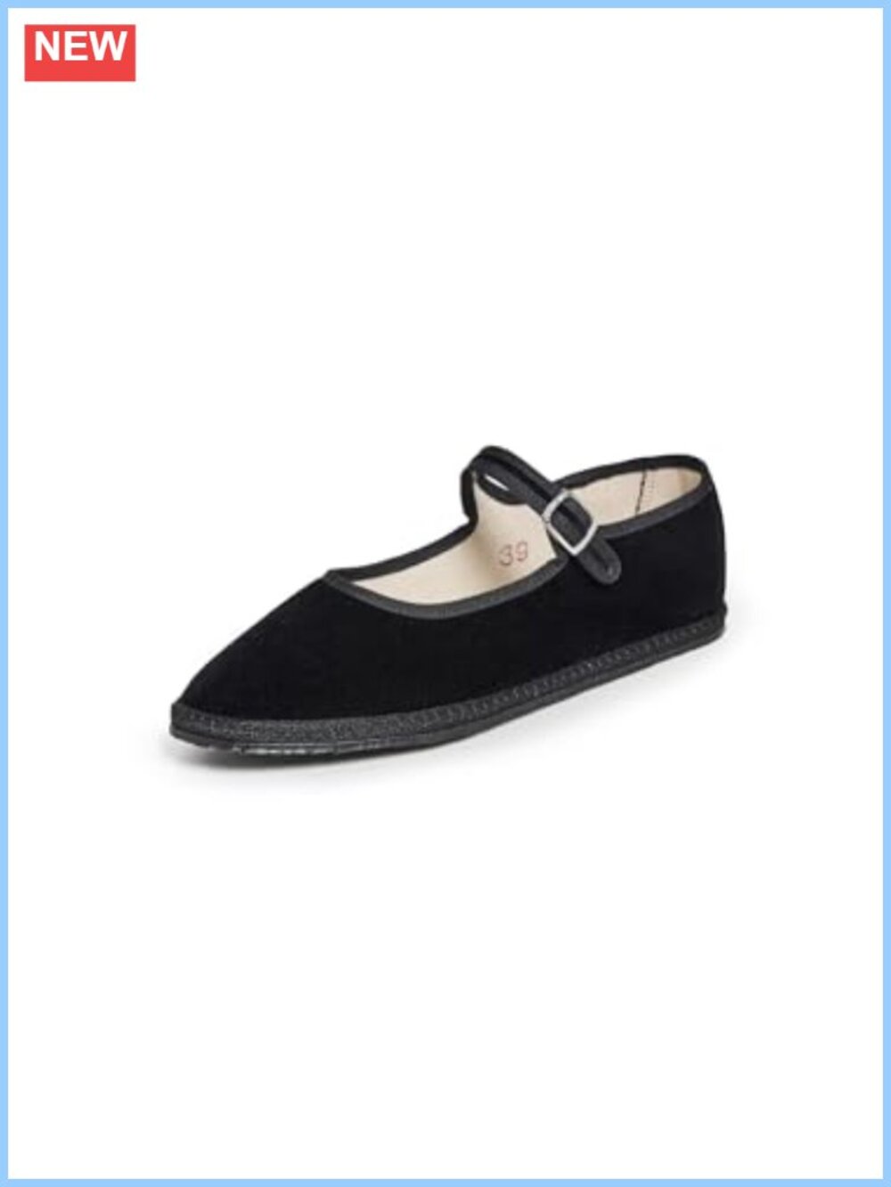Women's Mary Jane Flats Rubber Sole Adjustable Buckle Casual Shoes